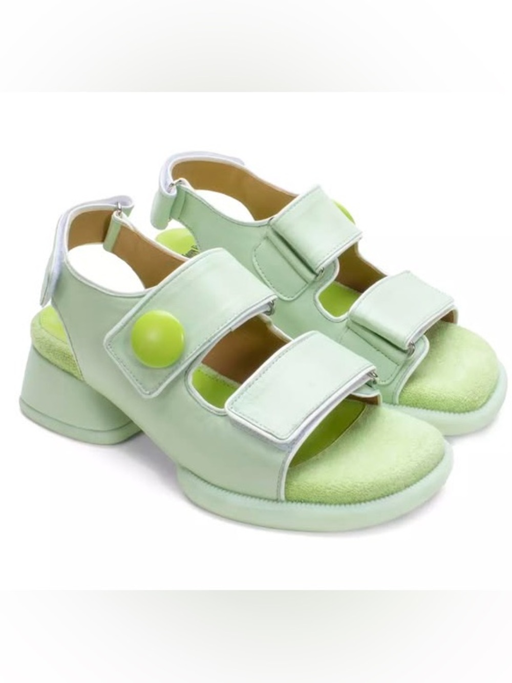 John Fluevog Thrillvogs Neve Sandals in Green Womens size 11